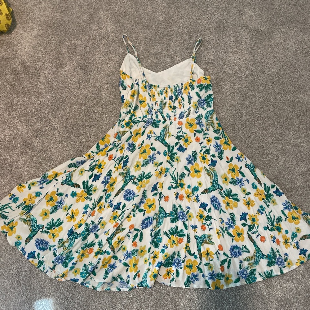 Old Navy Blue and Yellow Midi Sundress